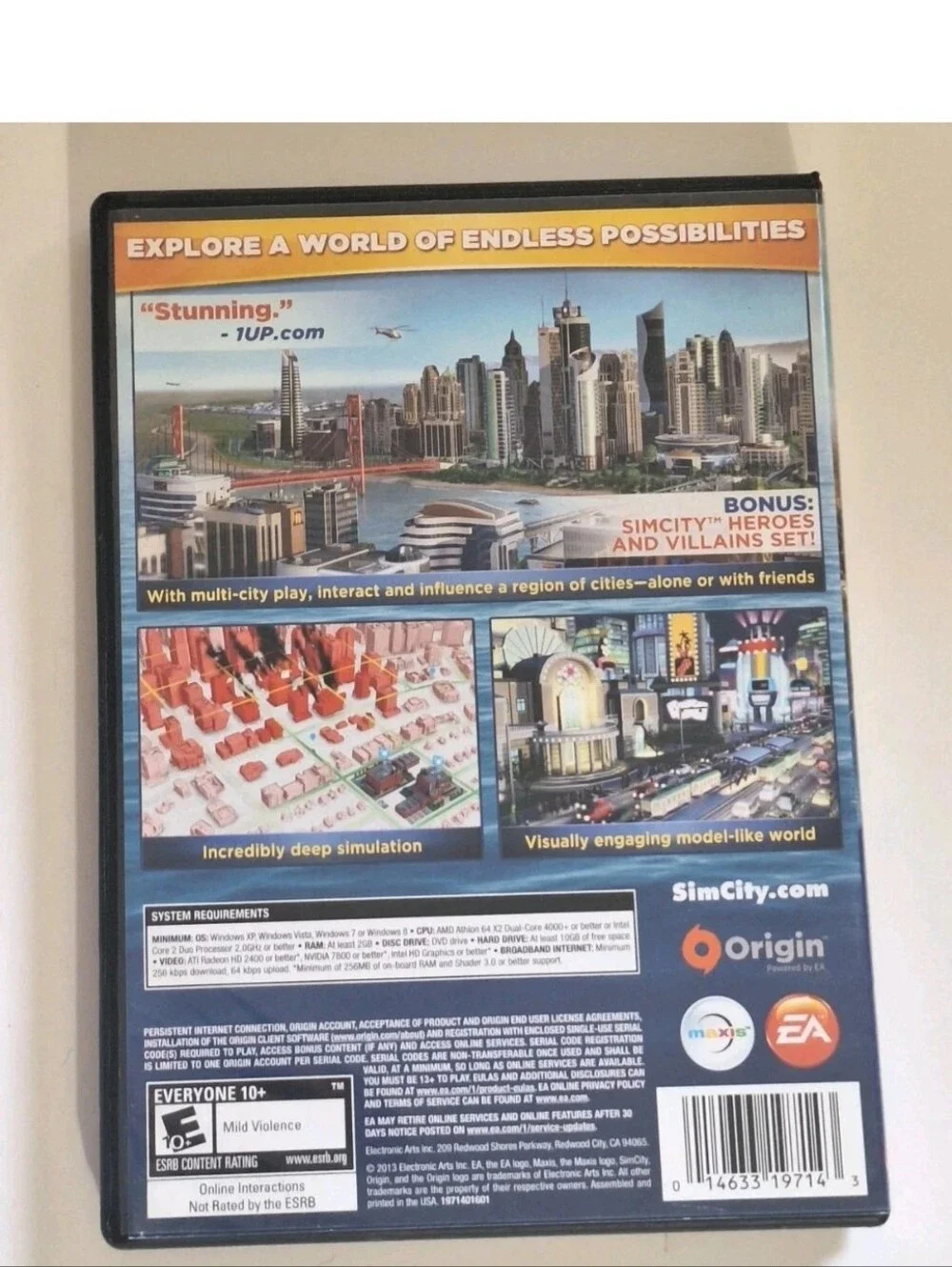 Sim City Limited Edition PC Video Game Computer Game UNTESTED 2013